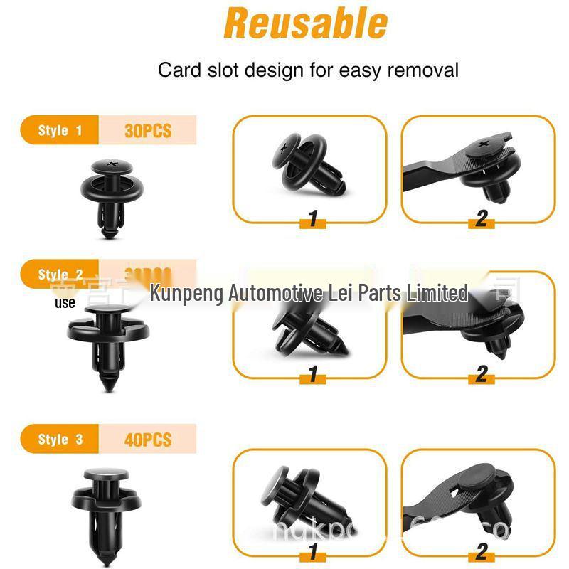 100PCS Subaru Mazda Nissan Plastic Car Retainer Clips 90914-00079/0913-0067