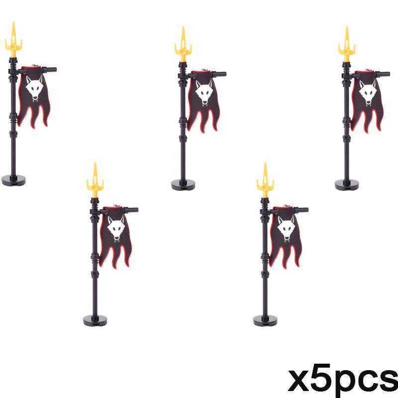 MOC Mittelalterliche Flagge Burg Serie Bausteine Figuren Zubehör Löwe Adler Altes Rom Burg Ritter Umhang Steine Spielzeug Geschenk