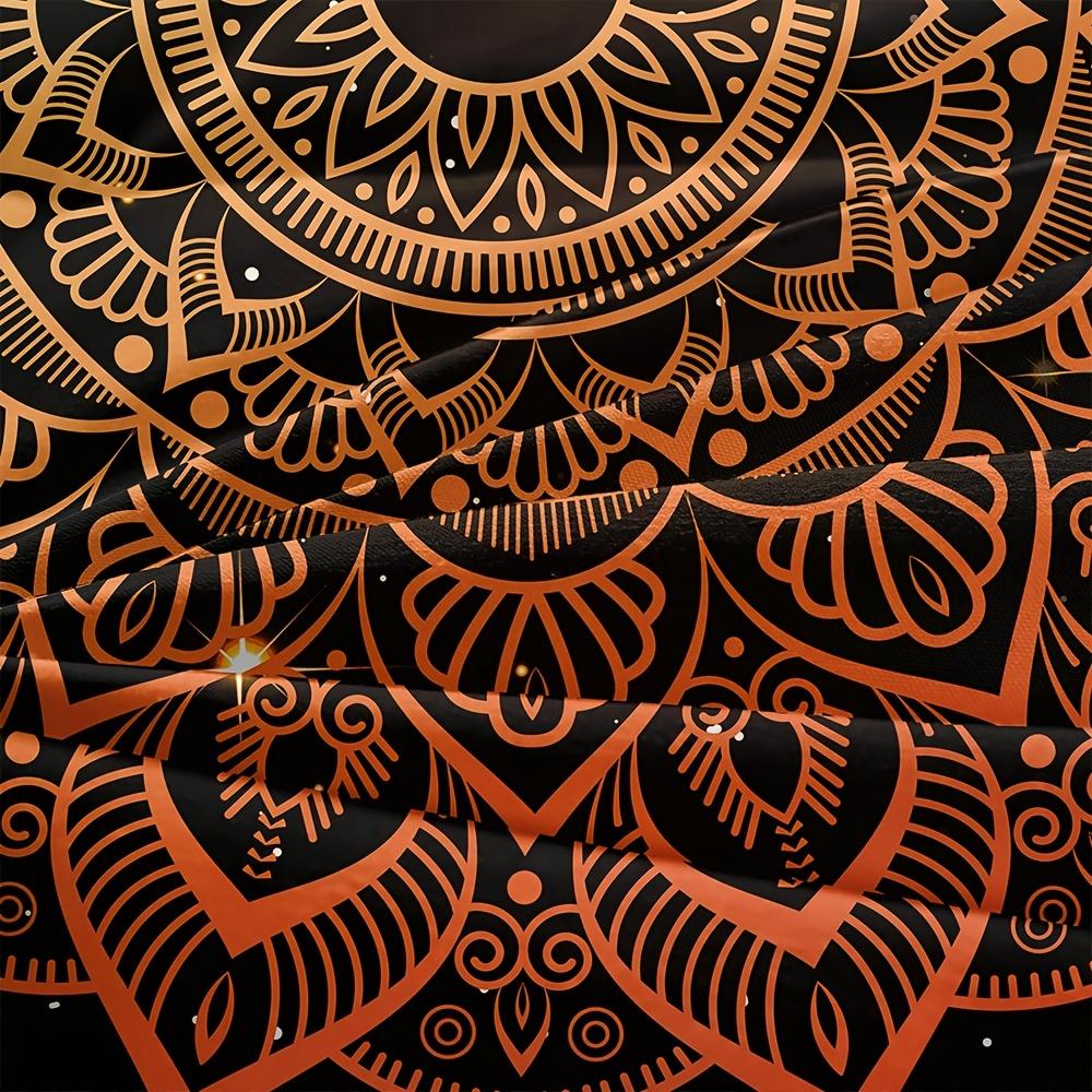 Zestaw poszewek na kołdrę 3 szt., Zestaw pościeli z nadrukiem mandali w kolorze brązu, Miękka wygodna poszewka na kołdrę, Do sypialni, Pokoju gościnnego, Prezenty świąteczne