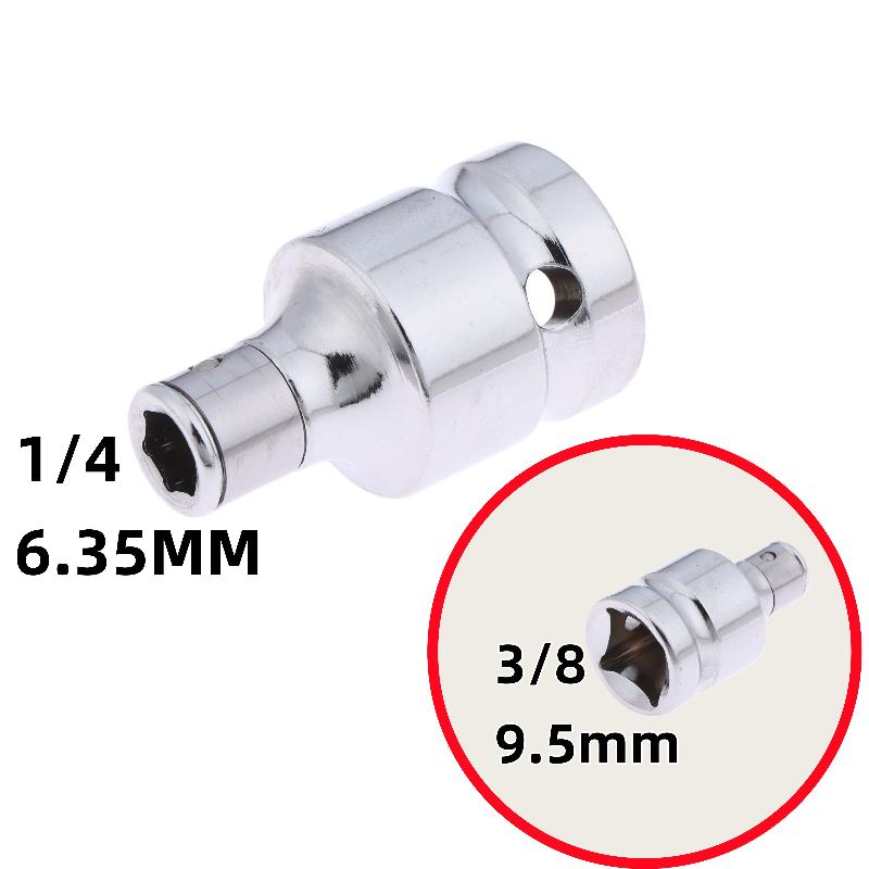 S-1/3St Skruvmejselhållare Slagnyckelhylsa Omvandlingsadapter 1/4" 3/8" 1/2" Fyrkantsdrivning Till 1/4" Sexkantsskaft Hylsbits Omvandlare