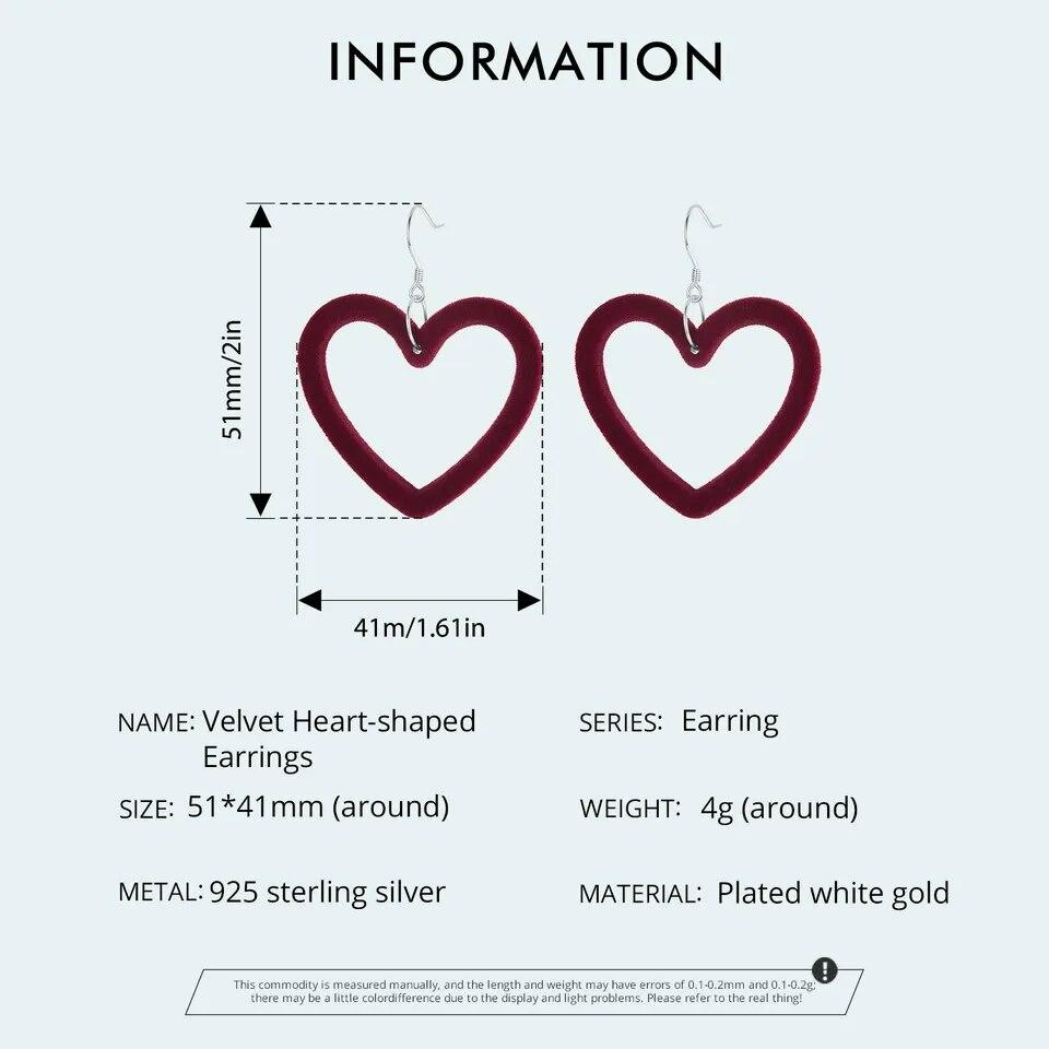 BAMOER 925 Sterling Silver Large Heart Earrings, Candy Color Heart Acrylic Earrings for Women Girls Jewelry Gift