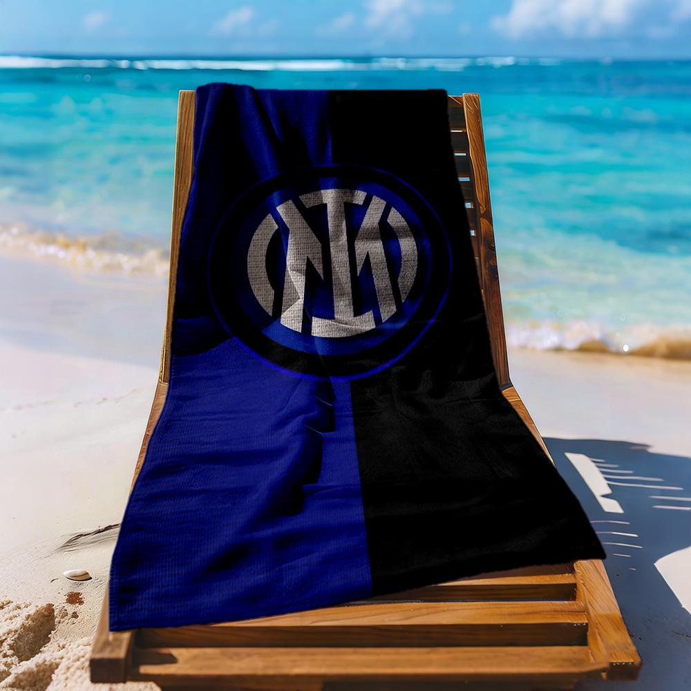 Inter Milan Beach Towel Quickdry Soft Microfiber Comfortable Lightweight