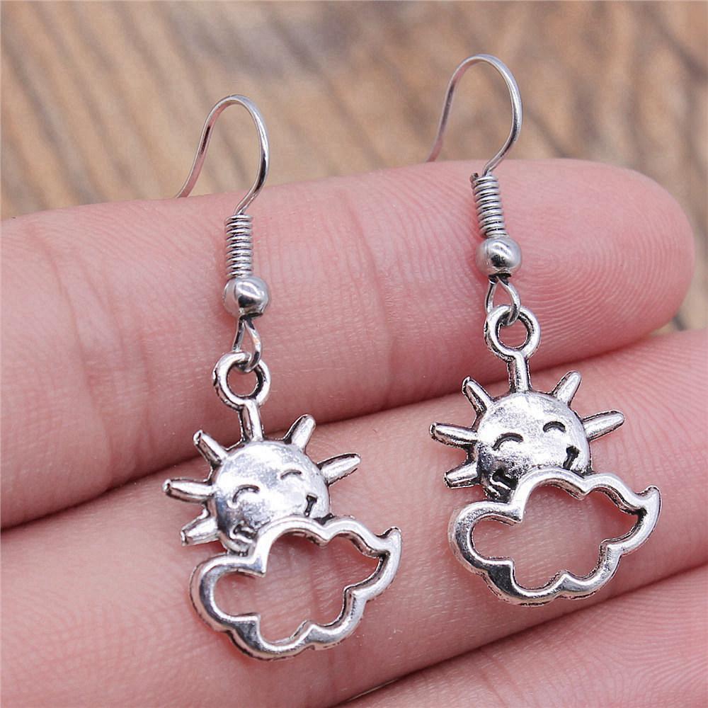 Ohrhänger Sonne Mond Vintage Schmuckzubehör Ohrringgröße 18x19mm QE030