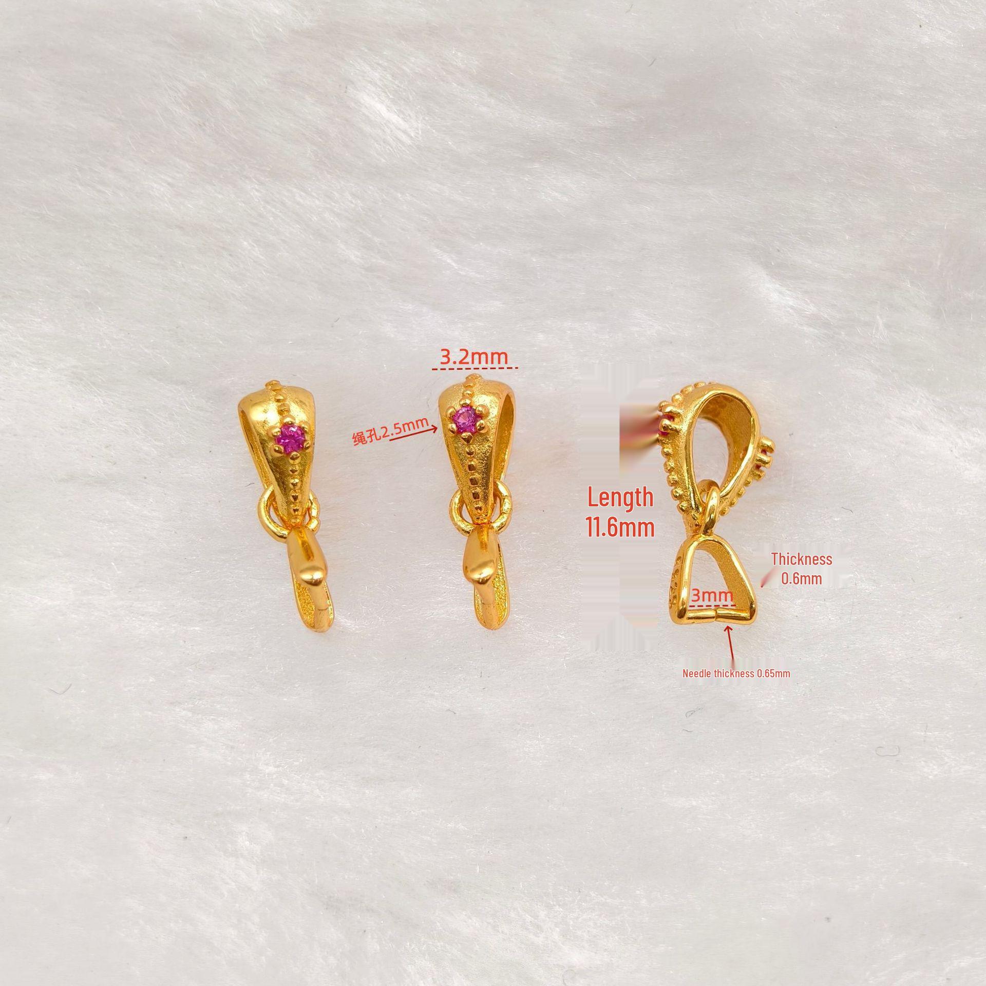 2025 Sterling Silver S925 Buddha Head Pendant for DIY Ruyi Jade Guanyin Accessories золотой