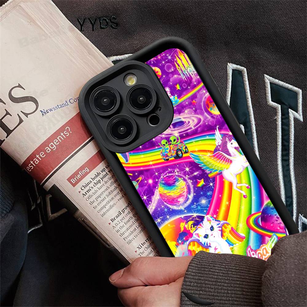 Lisa Frank Art Phone Case For IPhone 17 16 15 14 Plus 13 12 11 Pro Max Silicone Cover