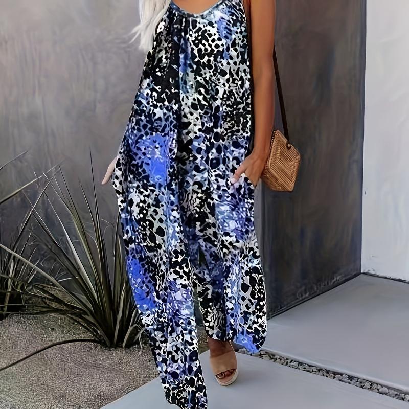 Women's Jumpsuit Women's Clothing Wholesale Russian European and American Suspender Sexy Wide Leg Pants