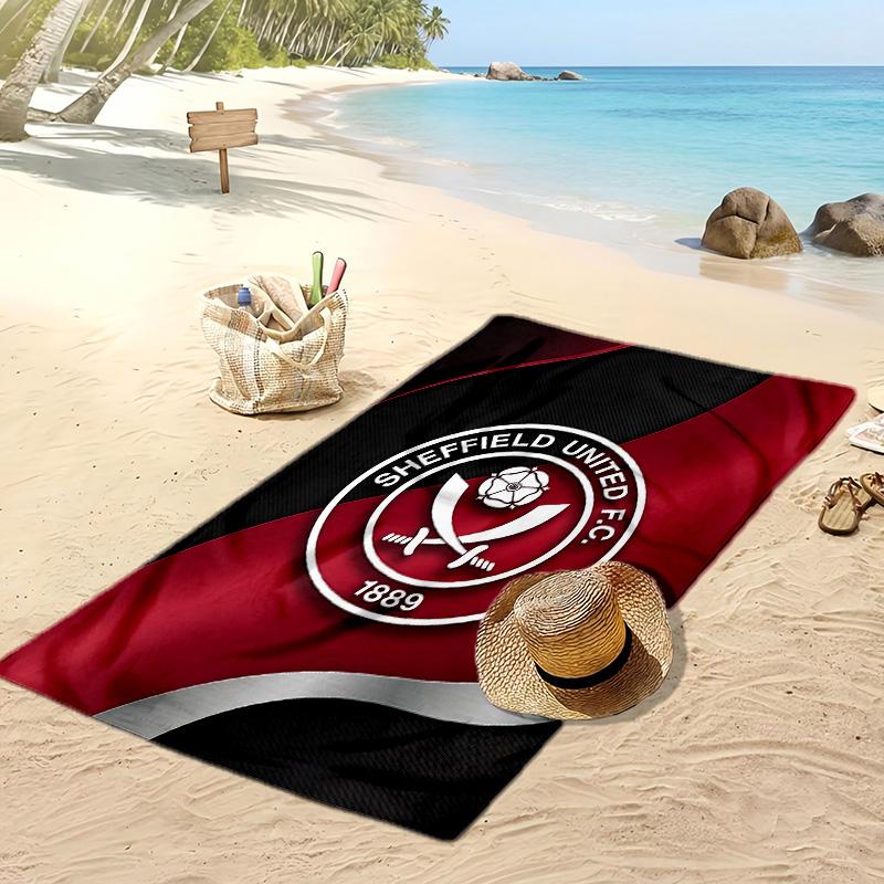 Sheffield United Football Print Beach Towel, Large Soft Quick Dry Towel for Beach Camping Swimming