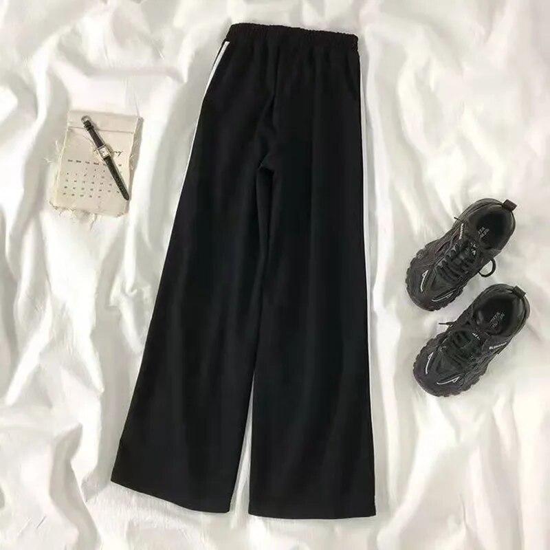 MEXZT S-4Xl Striped Sweatpants Women Streetwear Oversized Wide Leg Pants Harajuku Baggy Joggers Korean Fashion Casual Trousers