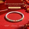 Cloisonné-Email Glückswolken Versilbertes Offenes Armreif - Elegantes Chinesisches Retro-Geschenk für Sie