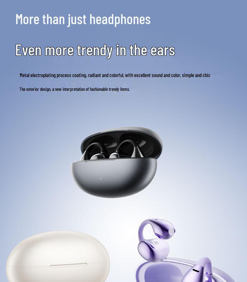 Stylish Clip-on Bluetooth Earbuds with Great Sound Quality, Designed for Girls, and Comfortable for Long Wear