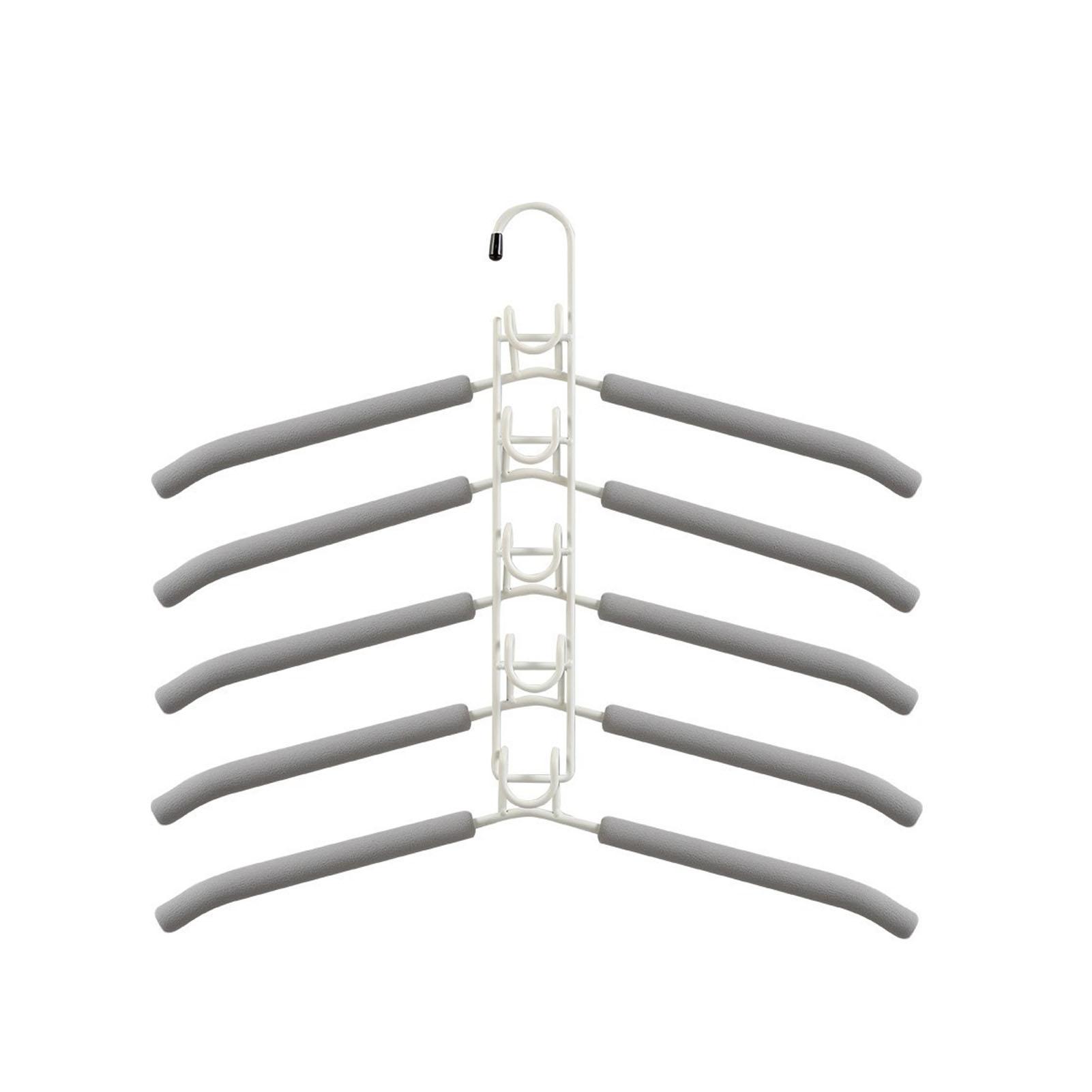 

5 Level Removable Clothing Hooks Multi Functional Space Saving Storage for Wardrobe White 2 Sets белый