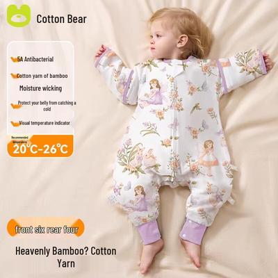 Baumwoll-Bär Ganzjahres-Baby-Schlafsack mit geteilten Beinen