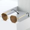 Vintage Polygon Sunglasses Women Men Luxury Metal Small Frame Sun Glasses Fashion Outdoor Driving Vacation Shades