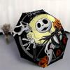 1 Auto Open Jack Skellington, Halloween Themed Colorful 8 rib Portable Umbrella for Men and Women, A Compact Commuting Companion Suitable fo