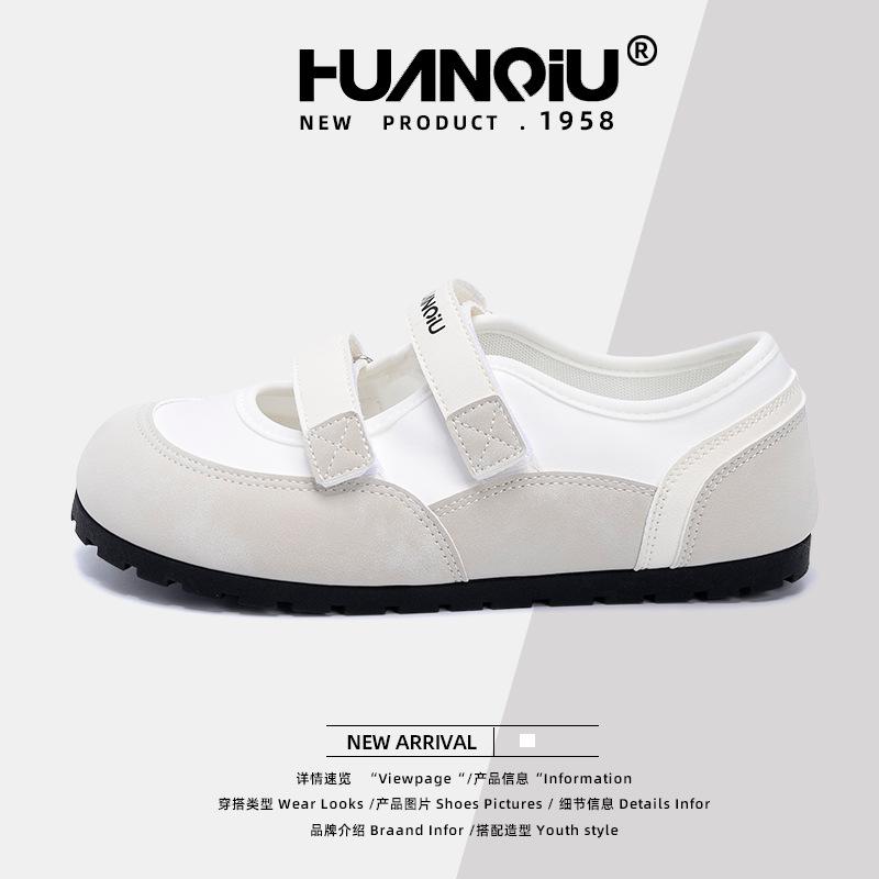 

Global Velcro Sandals Women s ZHQ3752 New Summer Outer Sandals Mary Jane Single Shoes Breathable Shoes 35