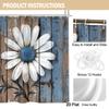 4Pcs Rustic Farmhouse Shower Curtain Set with Non-Slip Bath Mat, Toilet Lid Cover, Contour Rug & 12 Hooks, Bathroom Decor