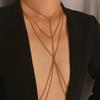 Fashion nightclub style simple clothing chain female, sexy geometric multi-layer fringed body chain