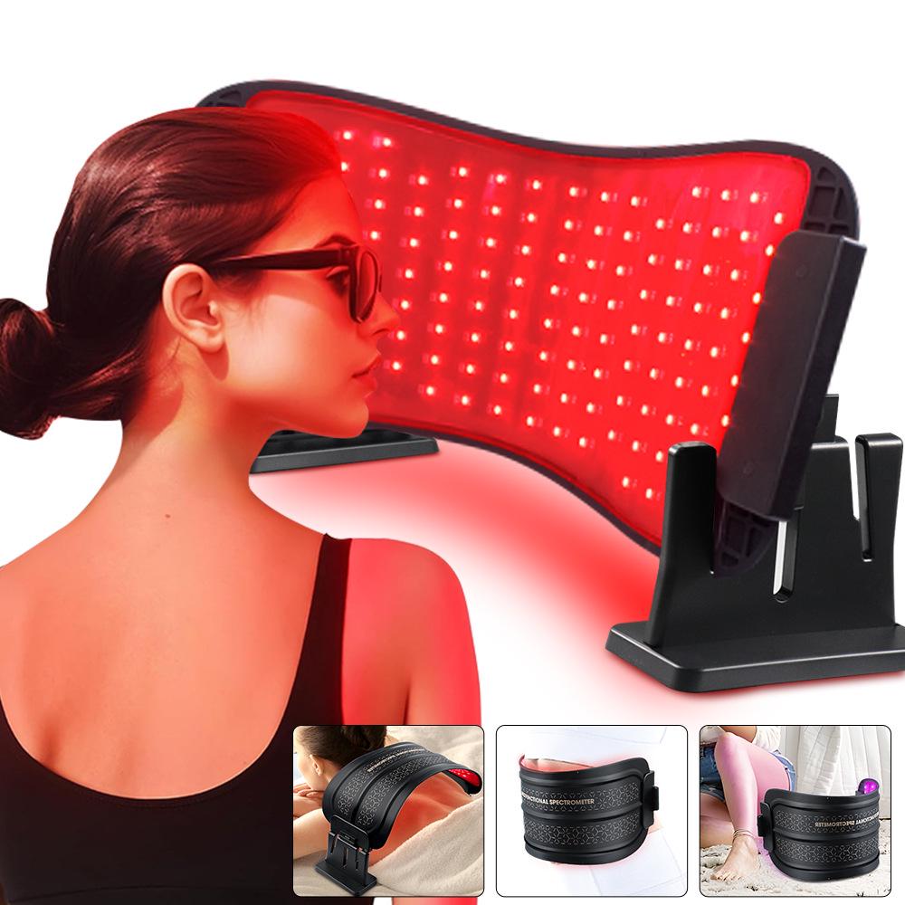 LED Red Blue Light Therapy Lumbar Support Belt