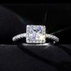 New Perfect Princess Cut Cubic Zirconia Women Engagement Wedding Rings Fashion Contracted Style High Quality