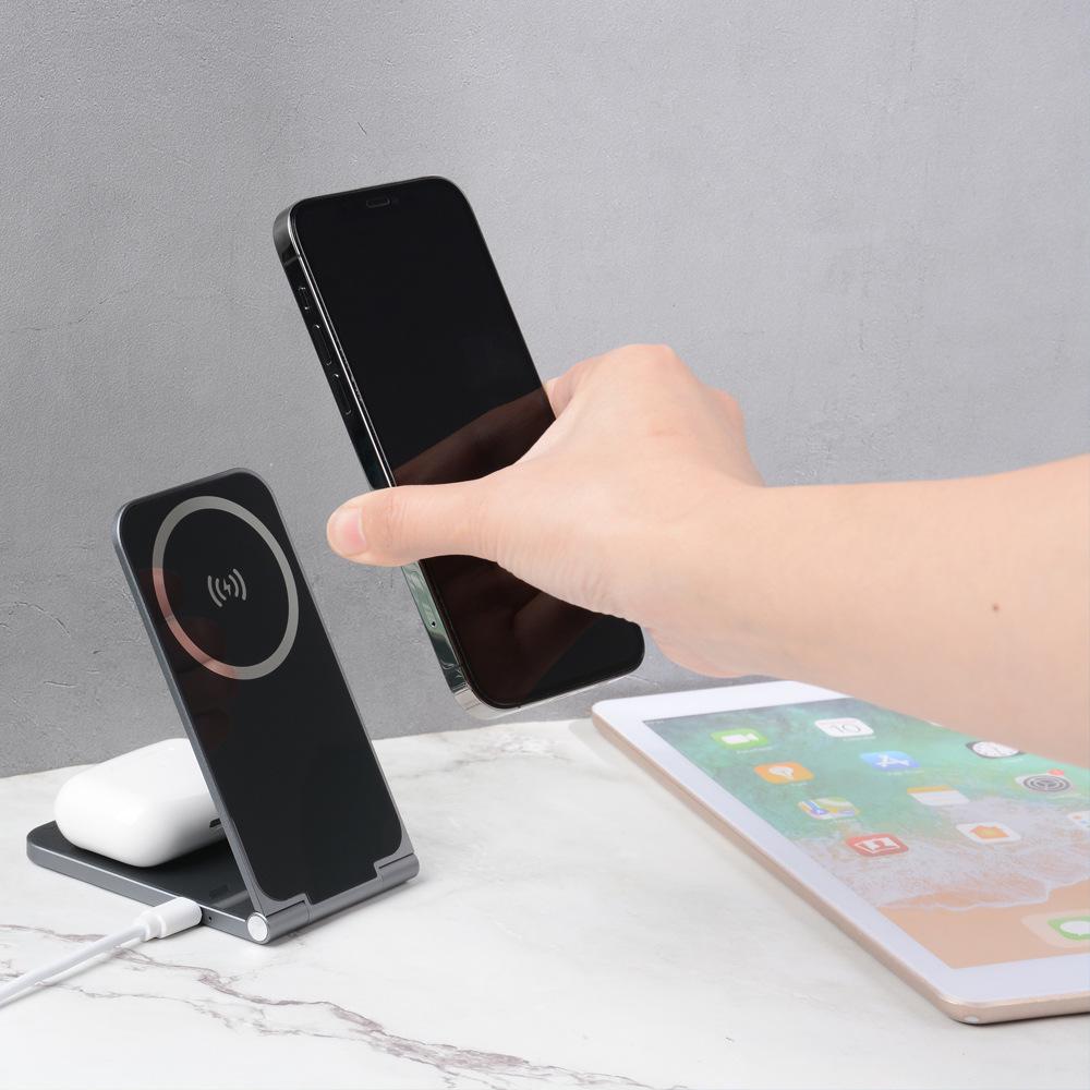 Dual 15W Magnetic Wireless Charger for Apple & Huawei