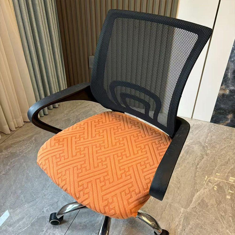 Jacquard Office Chair Seat Covers Thickened Computer Chair Cove Dining Chair Cover  for All Seasons