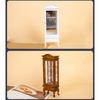 1/12 Scale Miniature Wood Display Cabinet For Dollhouse Accessories Handcrafts Realistic Wine Cabinet Model Furniture