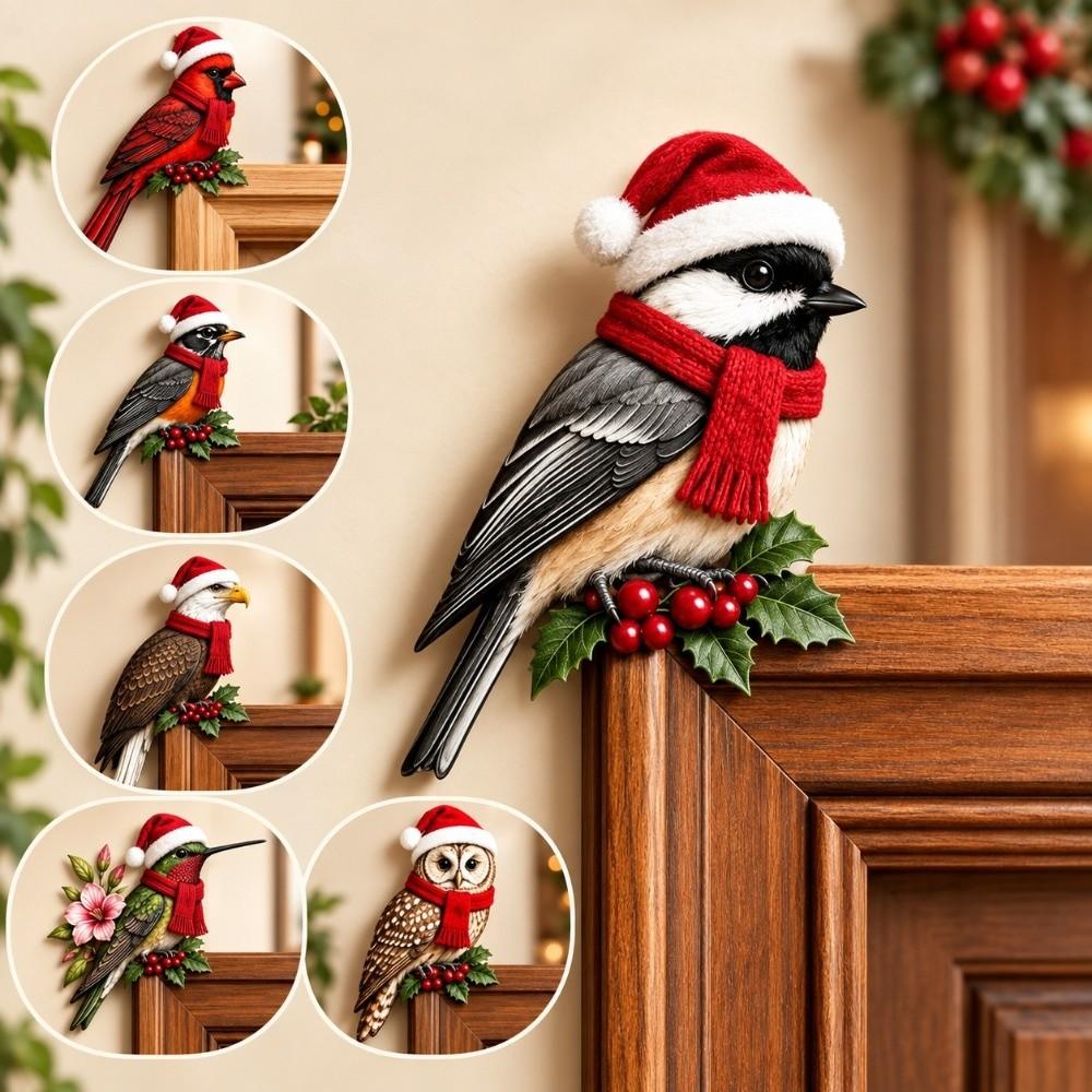 Wooden Door Topper Decor Corner Fit Animal Door Decor Rustic Door Hanging Ornaments  Bird Lovers
