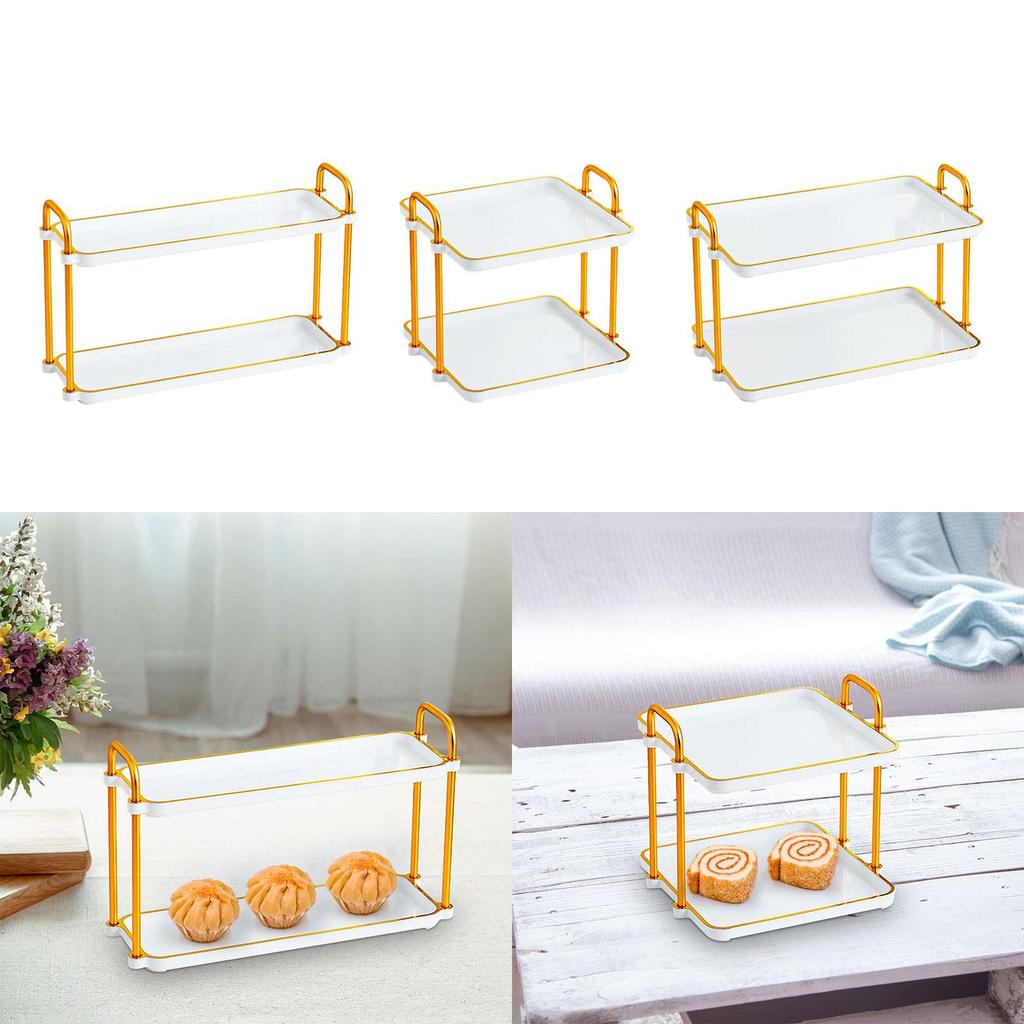 Countertop Organizer Rack Bathroom Decorative 2 Layer Storage Shelf Perfume