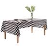 Black and White Table Cover Plastic Table Decorative Cloth  Birthday Party