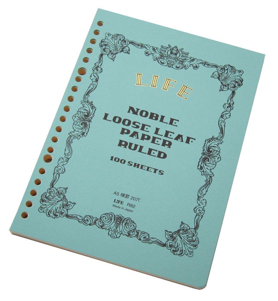 Life Noble R82 Loose-Leaf Paper, Ruled, A5,