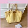 Simple Pattern Checkered Large Capacity Women Casual Canvas Tote Bag For Daily