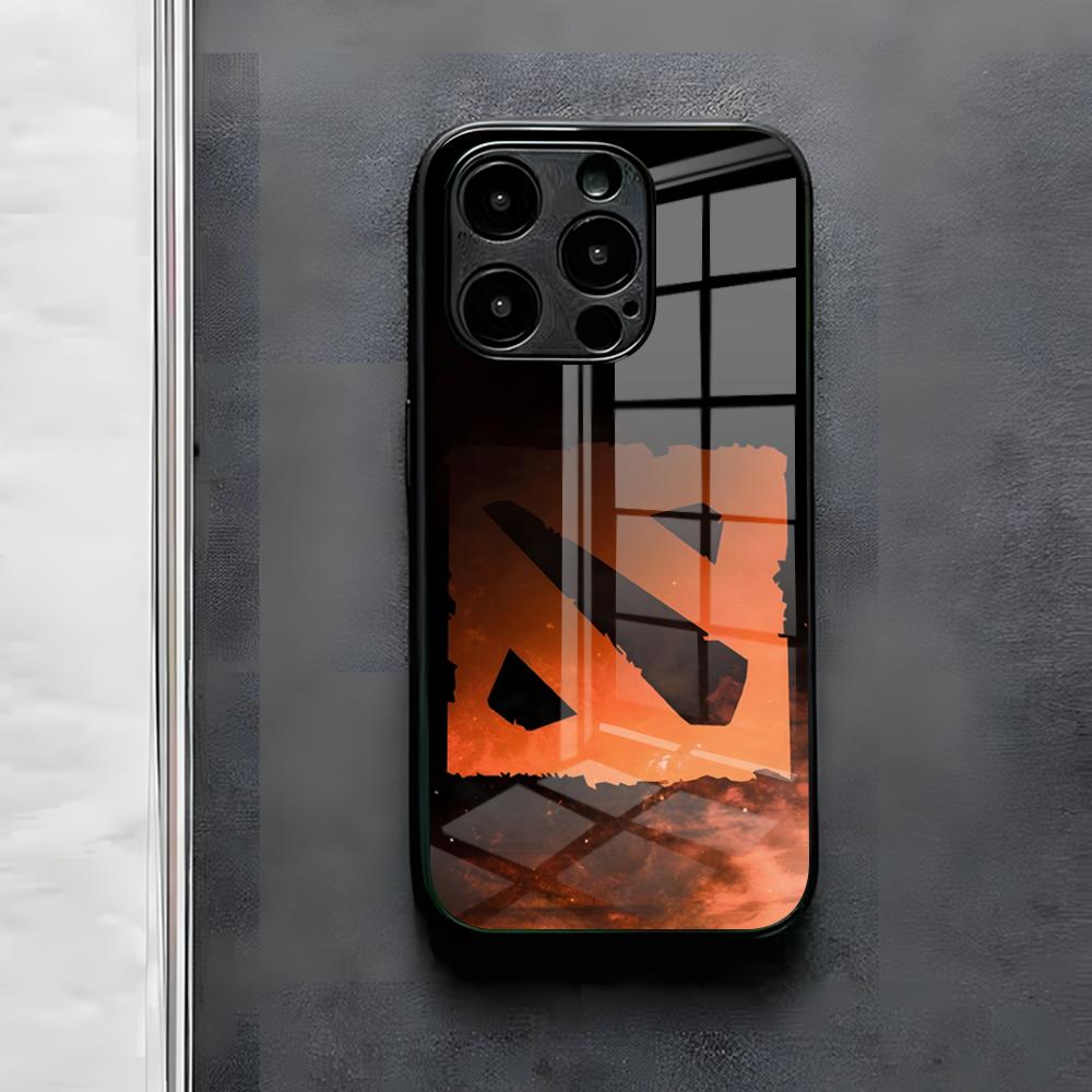 Game D-Dota 2 Phone Case For IPhone 17 Air 16 E Pro Max 15 14 13 Mini 12 Pro 11 Max Plus Black Glass Cover