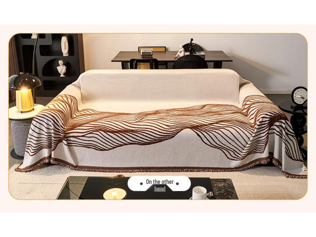 Chenille Sofabezug im Retro-Stil - Maschinenwaschbar, Rutschfest, Kratzfest, Einteiliger Überwurf.