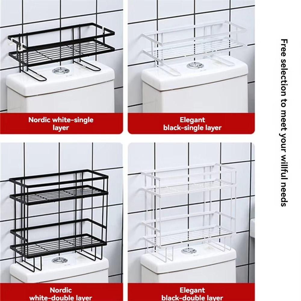 1Pcs Multifunctional Toilet Storage Rack Single Layer Bathroom Shelf New Shampoo Tray
