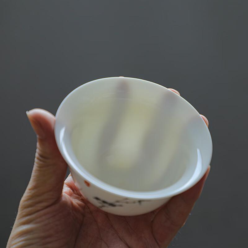 Tuopai Suet Jade Porcelain 10-Piece Ceramic Tea Set