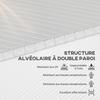 14 Pieces Polycarbonate Sheets, 121 x 61 x 0.4cm Twin-Wall Plastic Roofing Sheets, 10m² Replacement Greenhouse Panels, Waterproof and UV Protection