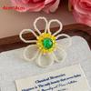 Diy Korean Beaded Flower Shoe Charms Clear Crystal Jelly Shoes Accessories Removable Clips For Sneakers Flats Sweet Decorations