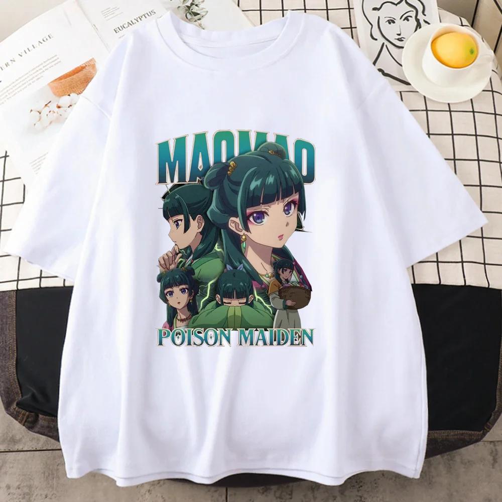 New The Apothecary Diaries Printed T-shirt Women's Personalized Summer Shirt Casual Anime Harajuku Women's Tops