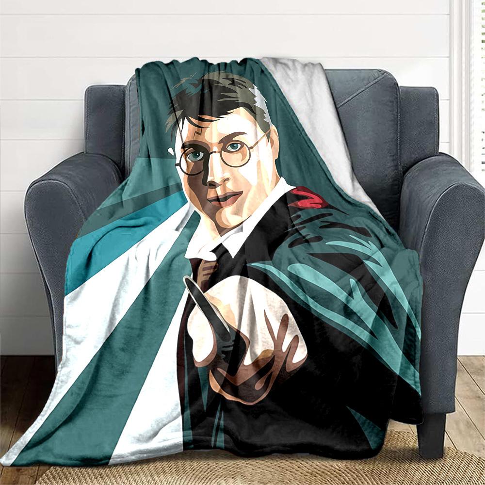 1pc Harry Potter Flannel Throw Blanket Soft, Warm & Cozy for Couch, Bed, Office, and Travel Versatile All Season Gift, Christmas present