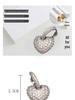 Korean & Japanese Hollow Heart Zircon Earrings: Elegant Dual-Wear Clip for Commuting & Fashion