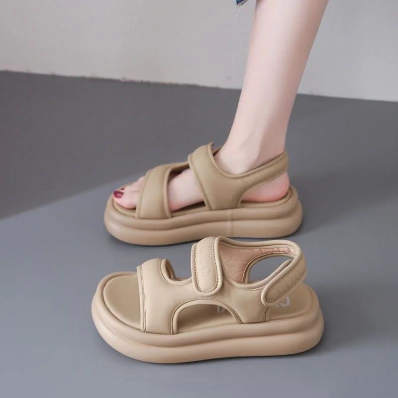 Summer Fashionable Casual and Comfortable Girls' Elegant Open-toe Soft-soled Anti-slip and Wear-resistant Thick-soled Sandals