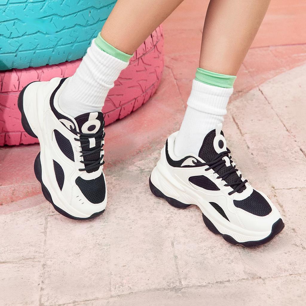 New Anta Durable Breathable Low Top Casual Shoes Women's Black White 122418885-2