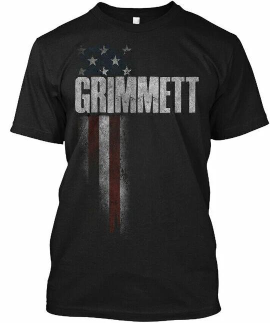 Machine washable Grimmett Family American Flag Hanes T shirt XL