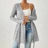 Women's Fashion Solid Color Long Sleeve Tie Casual Loose Cardigan Tops Jacket