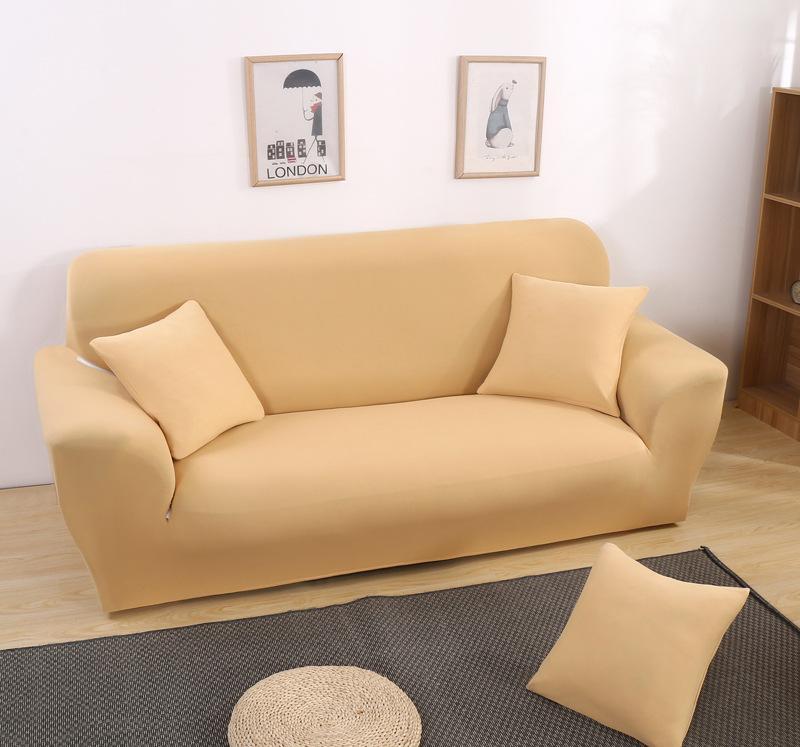Solid Color Combination Elastic Full Cover Sofa Cover European Fabric Sofa Cover