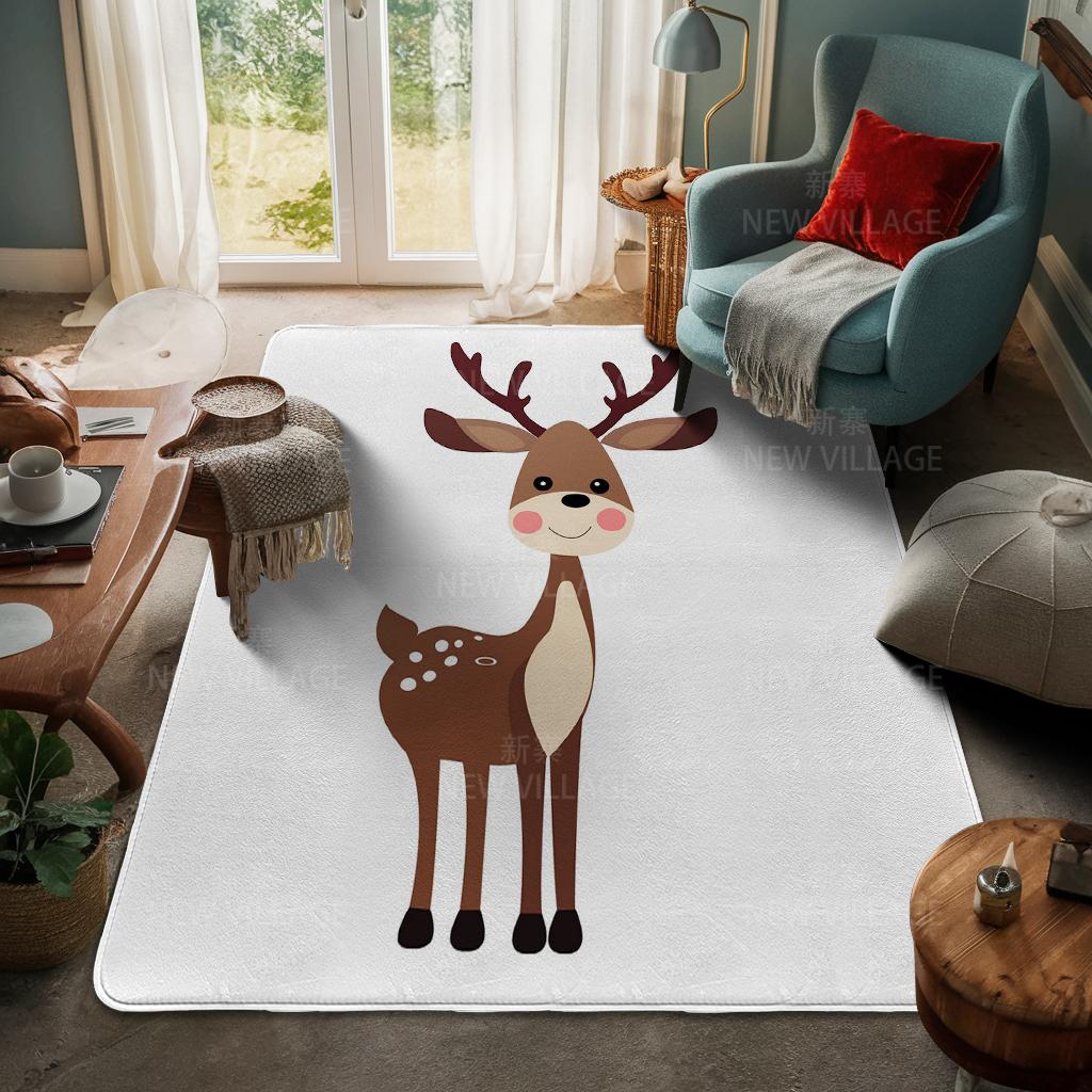 House Entrance Carpet Home Door Mat Living Room Bath Foot Bathroom Non-slip Water Absorption Rugs Bath Merry Christmas Winter