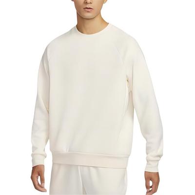 Nike Primary Dri-Fit Solid Color Quick-Dry Versatile Crew Neck Comfortable Soft Sweatshirt Men Sweatshirt Off-White FZ0972-110
