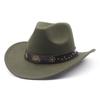 JYL TS DIY  Leather Cowboy Hat Outdoor Riding Cap Faux Leather