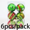 (6pcs/pack)7*6cm Christmas Ball Decorations Printing Pendant Festive Style Painted Christmas Ornament Handmade DIY
