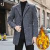 Herren Winter Verdickter Warmer Freizeitmantel Mittellange Jacke Lose Große Größe Jacke